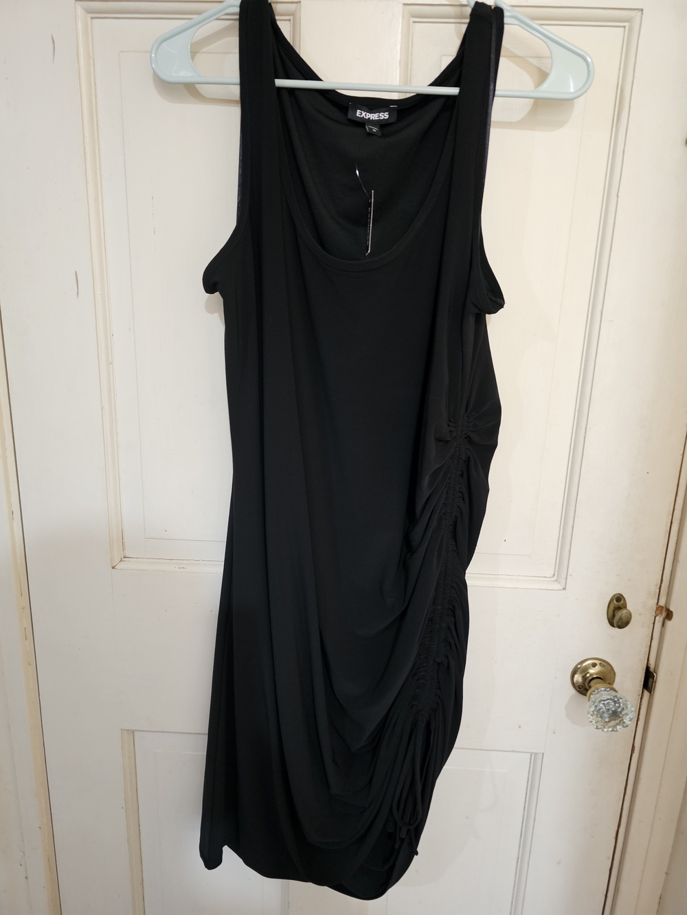 Express Black Ruched Tank Dress